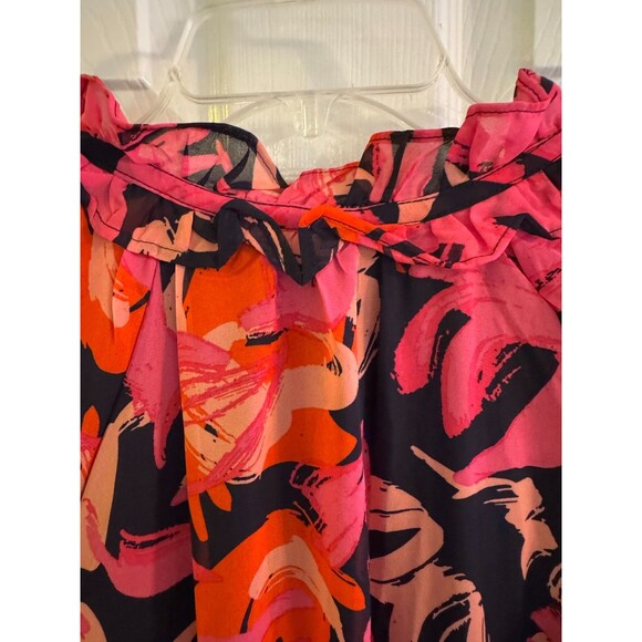 NWT Mudpie Portia Pink Dress Sz S Floral Ruffles Maxi Romantic Boho Party Event - Picture 6 of 16